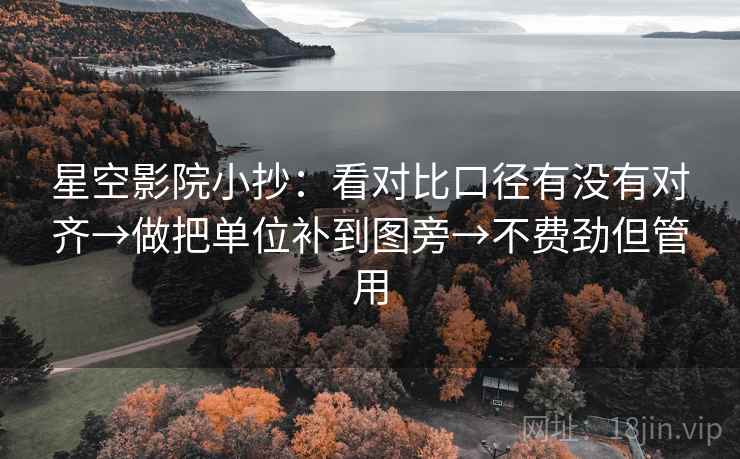星空影院小抄：看对比口径有没有对齐→做把单位补到图旁→不费劲但管用
