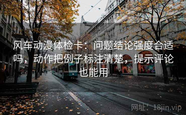 风车动漫体检卡：问题结论强度合适吗，动作把例子标注清楚，提示评论也能用